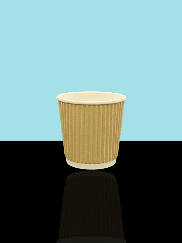 Ceașcă de cafea din Hârtie, de unică folosință, 4 oz (100 ml), cupă ondulată cu două straturi, cupă de degustare