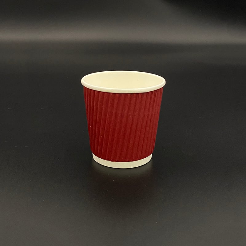 Ceașcă de cafea din Hârtie, de unică folosință, 4 oz (100 ml), cupă ondulată cu două straturi, cupă de degustare