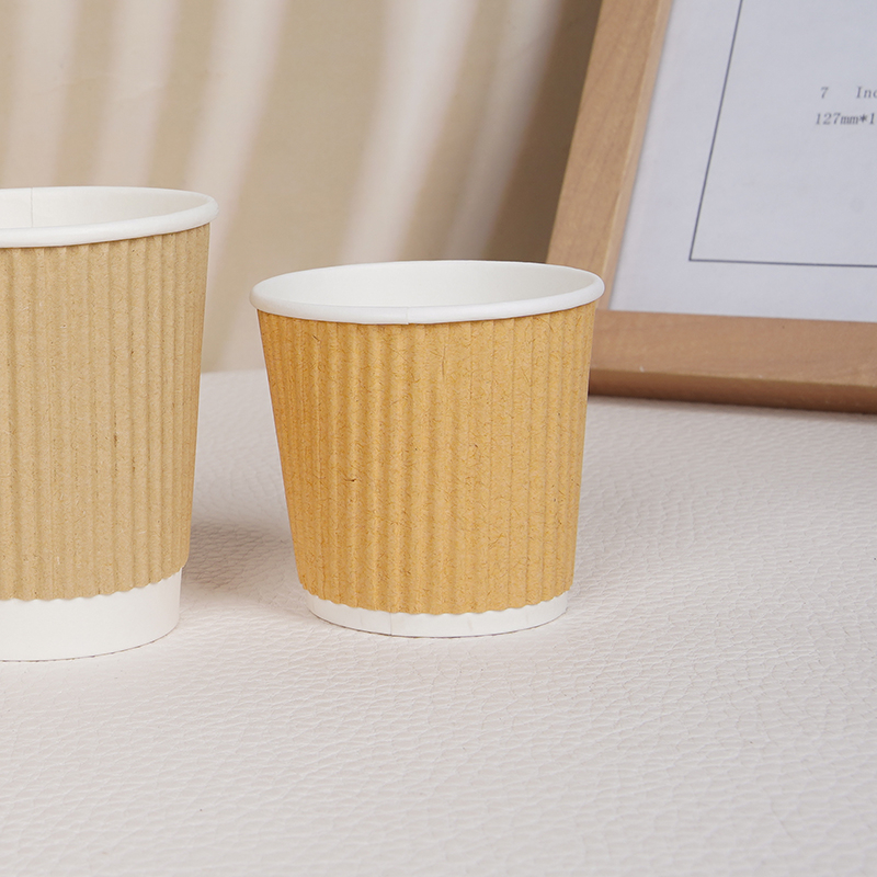 Ceașcă de cafea din Hârtie, de unică folosință, 4 oz (100 ml), cupă ondulată cu două straturi, cupă de degustare