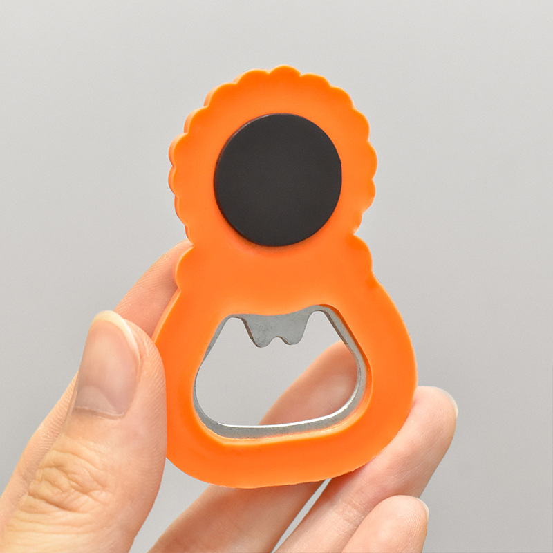 Deschizător de sticle cu magnet pentru frigider, din PVC moale, design vertical magnetic, portabil și pliabil, cadou