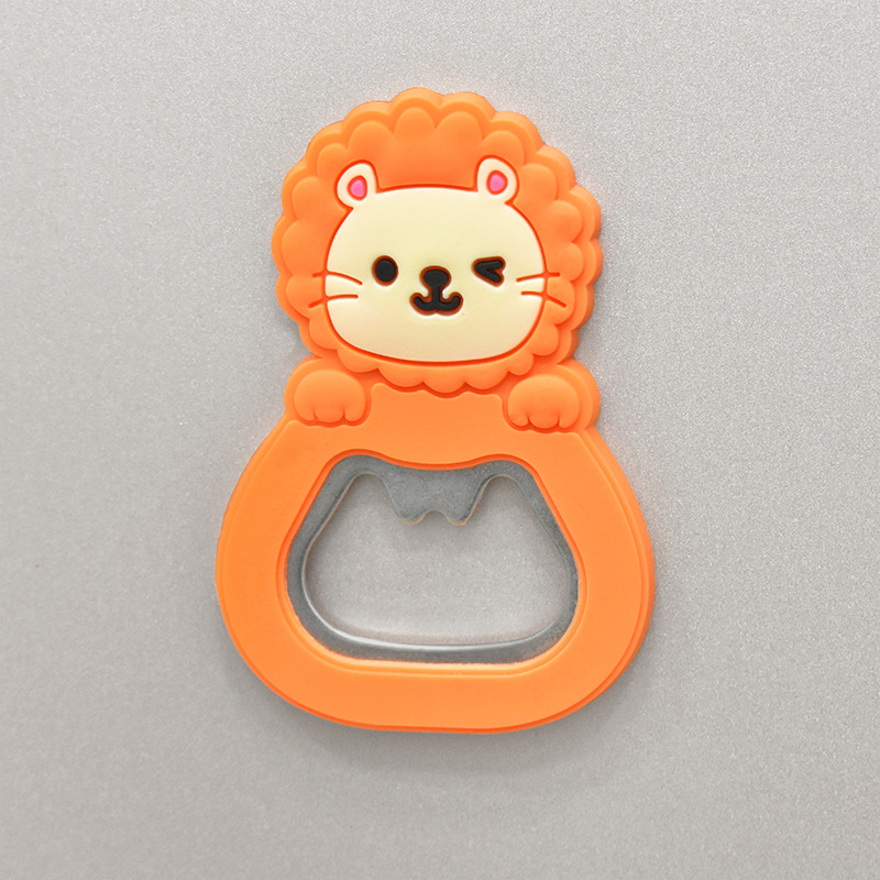 Deschizător de sticle cu magnet pentru frigider, din PVC moale, design vertical magnetic, portabil și pliabil, cadou