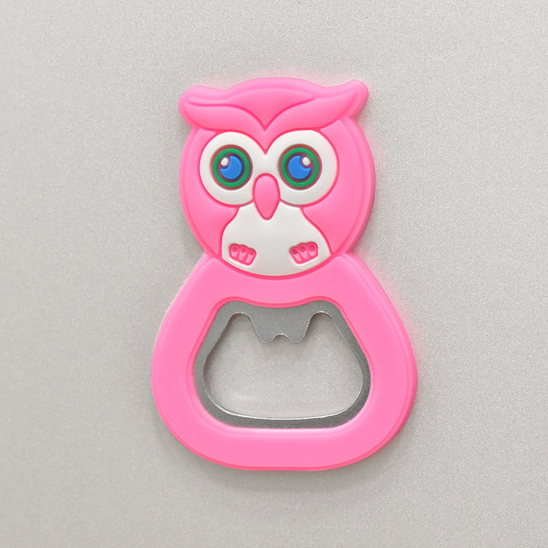 Deschizător de sticle cu magnet pentru frigider, din PVC moale, design vertical magnetic, portabil și pliabil, cadou