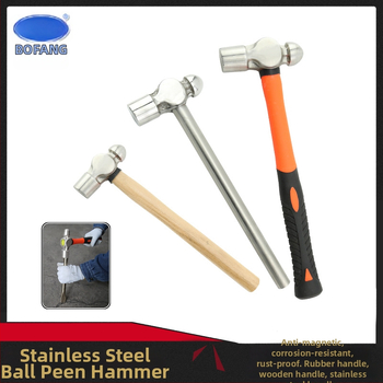 5051 Bofang Nipeli z 304 ocele, nem magnetické Nipple Hammer, 2 lb–2,5 lb, drevená alebo gumová rukoväť, guľatá hlava