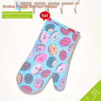 Mănuși din silicon pentru bucătărie, căptușite cu bumbac, rezistente la temperaturi înalte, izolație termică, pentru cuptor, coacere, grătar și cuptor cu microunde