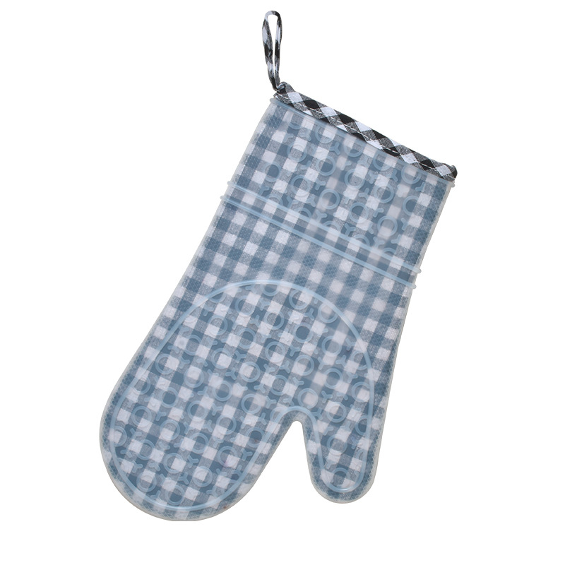 Mănuși din silicon pentru bucătărie, căptușite cu bumbac, rezistente la temperaturi înalte, izolație termică, pentru cuptor, coacere, grătar și cuptor cu microunde
