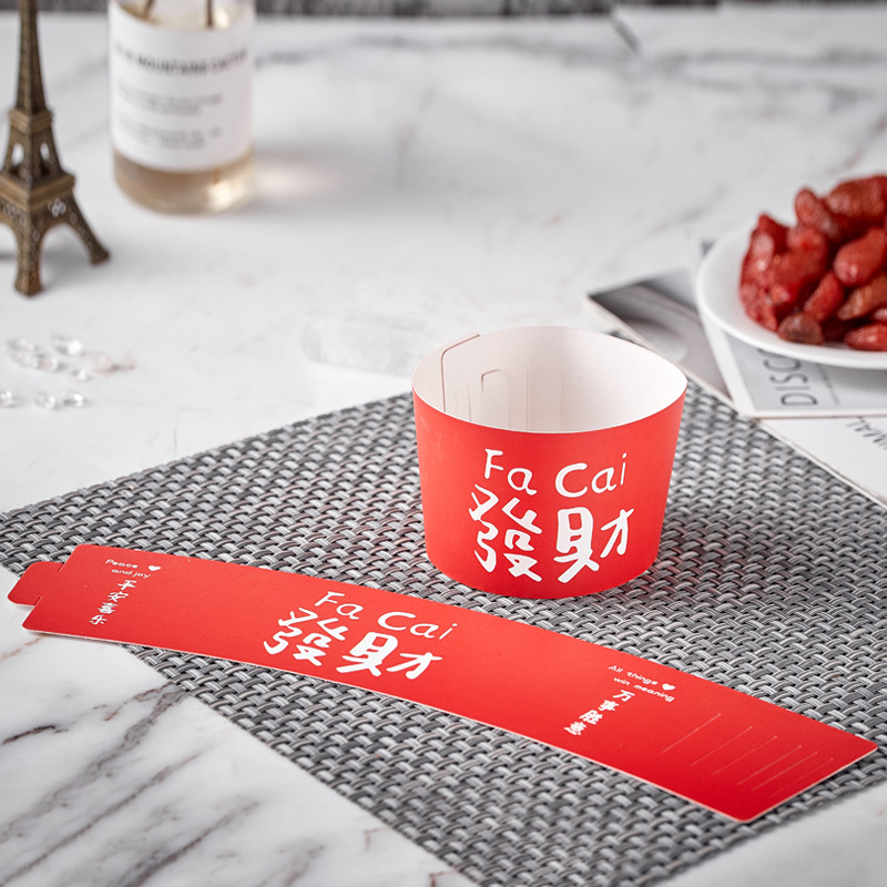 Husă de unică folosință pentru pahar transparent, cu izolație termică și pernă de hârtie anti-versare, pentru ceai cu lapte și cafea