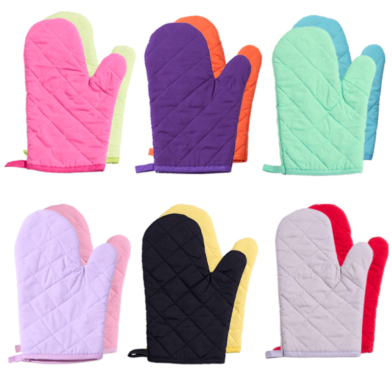 Mănuși de bucătărie rezistente la temperaturi înalte, pentru cuptor cu microunde și coacere, 28 cm, poliester-bumbac
