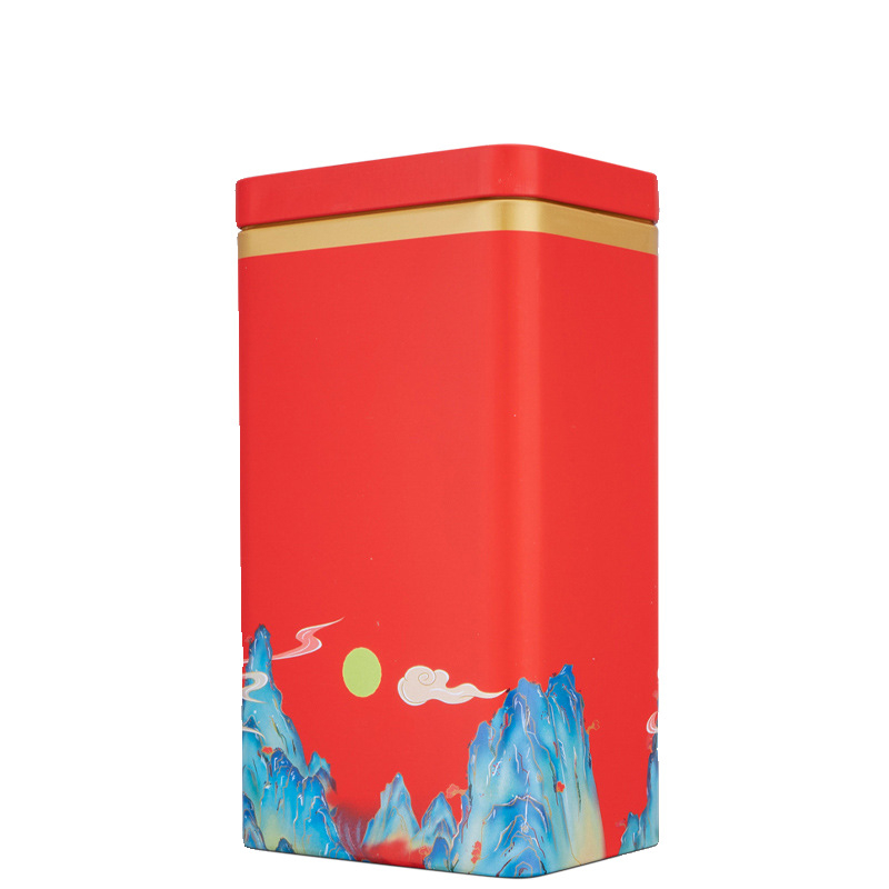 Cutie metalică pentru ceai verde, cutie goală de cadouri, dimensiune universală, ambalaj personalizabil
