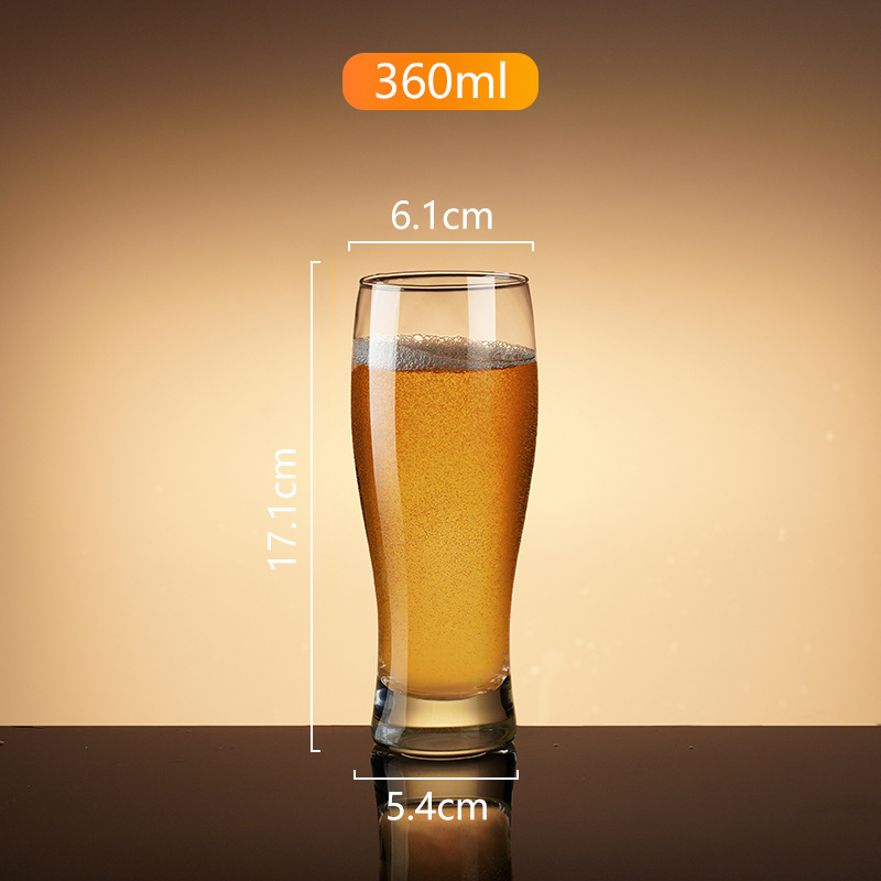 Pahar de bere draft, cu pereți groși, 500 ml, din sticlă pentru bere artizanală