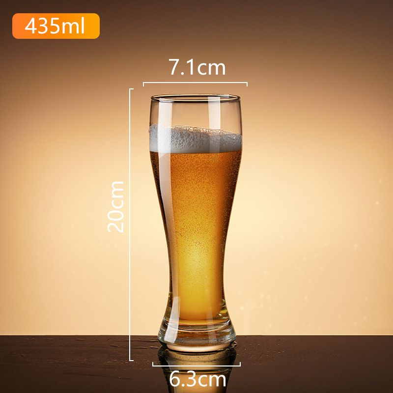 Pahar de bere draft, cu pereți groși, 500 ml, din sticlă pentru bere artizanală