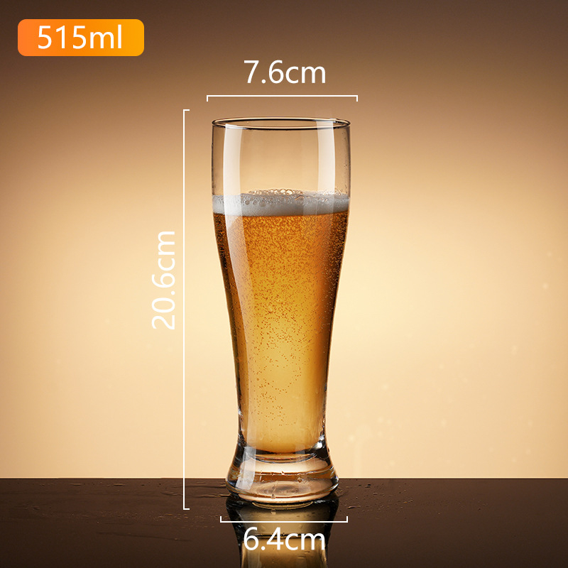 Pahar de bere draft, cu pereți groși, 500 ml, din sticlă pentru bere artizanală