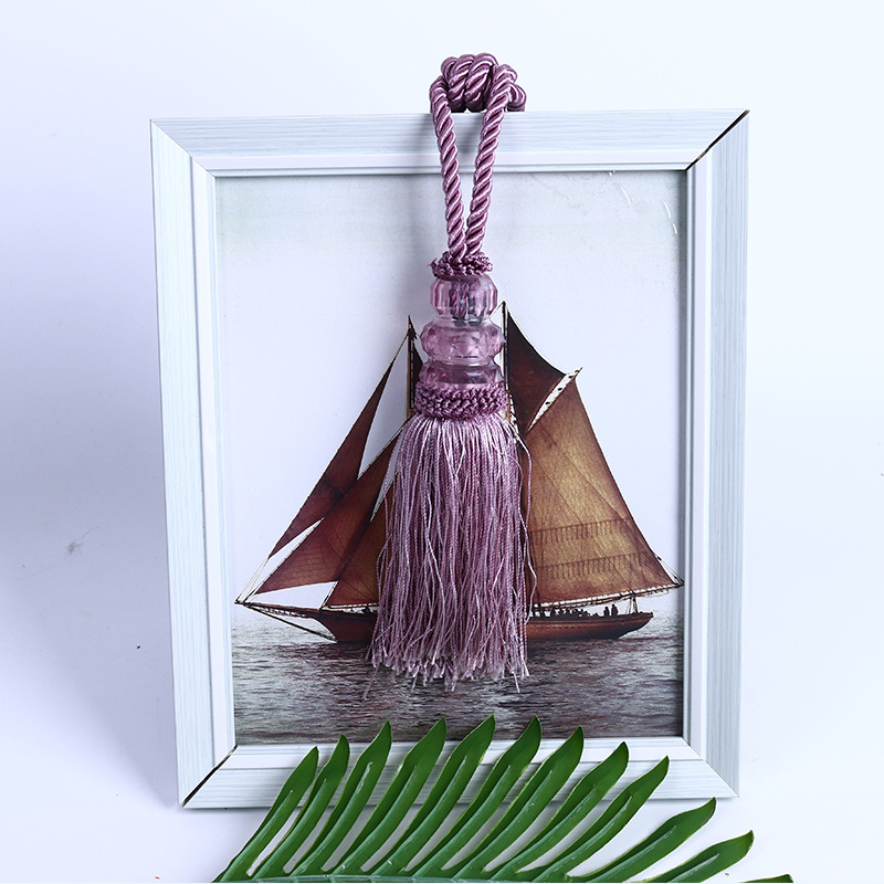 Bilă de cristal pentru perdea cu ciucuri – ornament textil decorativ
