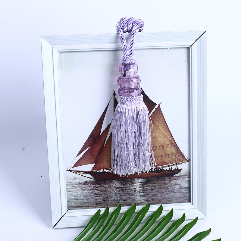 Bilă de cristal pentru perdea cu ciucuri – ornament textil decorativ