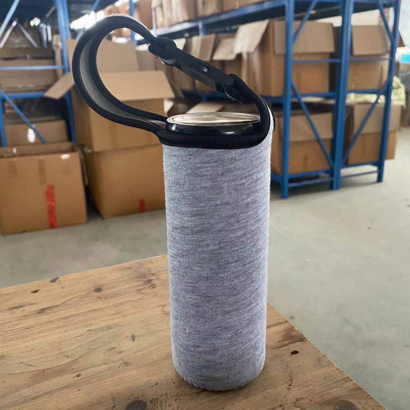 Husă elastică pentru termos, culoare solidă, curea pentru purtare pe umăr, izolație și protecție anti-cădere, din material neopren