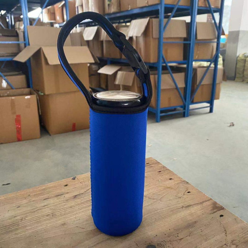 Husă elastică pentru termos, culoare solidă, curea pentru purtare pe umăr, izolație și protecție anti-cădere, din material neopren