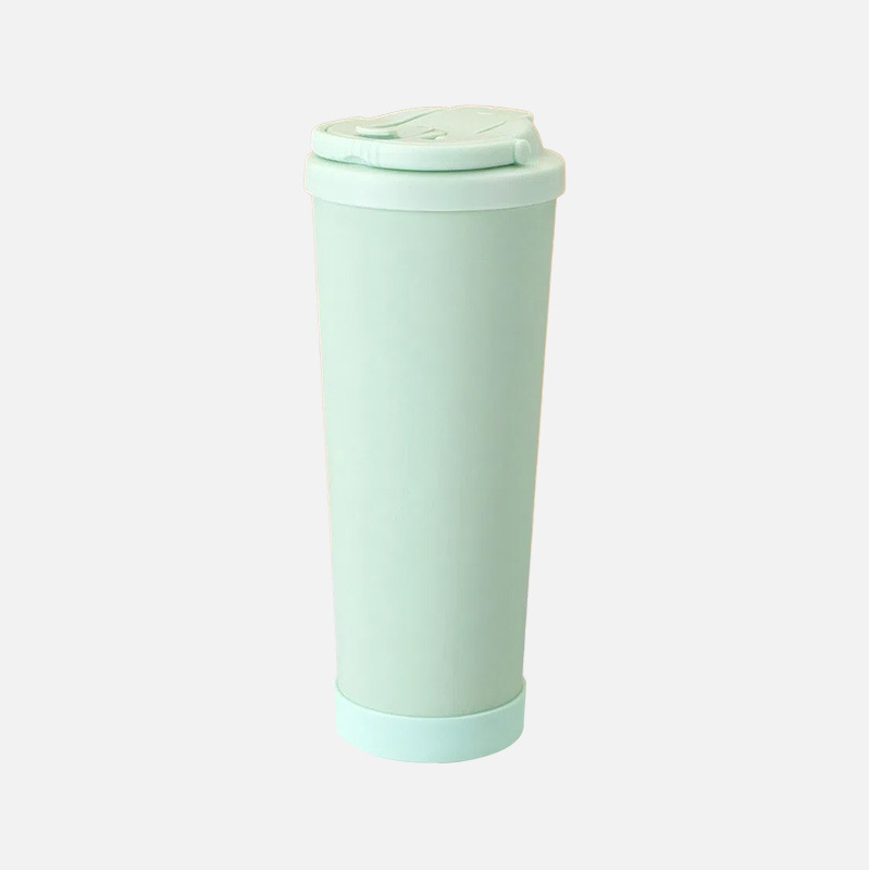 Cană de cafea cu izolație în vid, 830 ml, cu interior ceramic și carcasă din oțel inoxidabil, portabilă cu mâner și pai