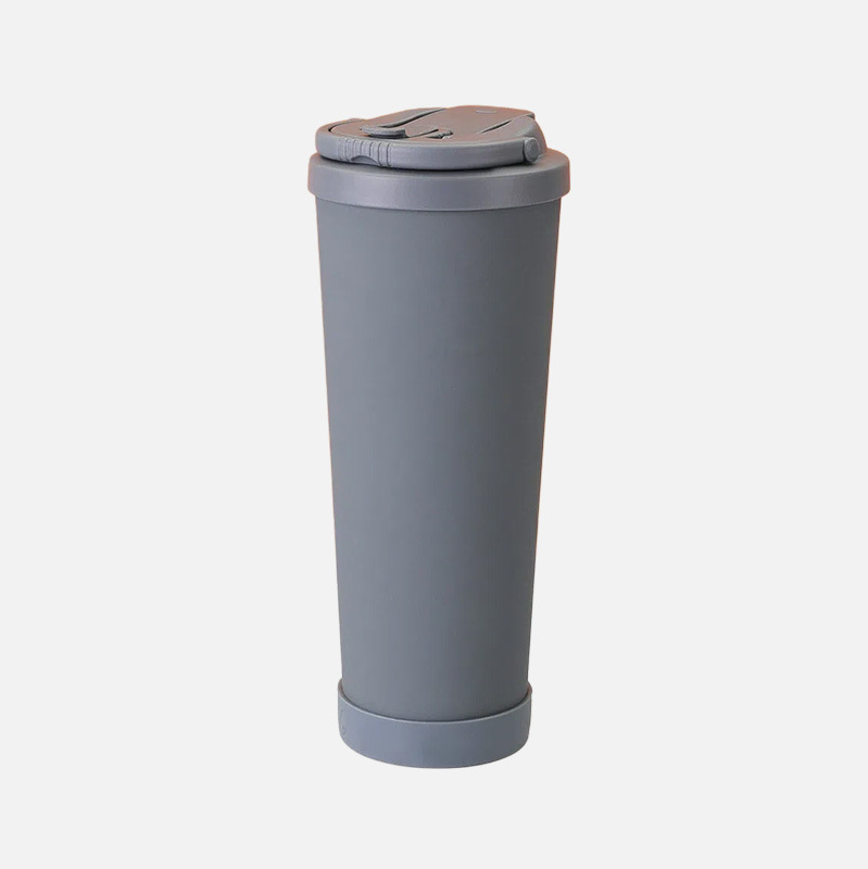 Cană de cafea cu izolație în vid, 830 ml, cu interior ceramic și carcasă din oțel inoxidabil, portabilă cu mâner și pai