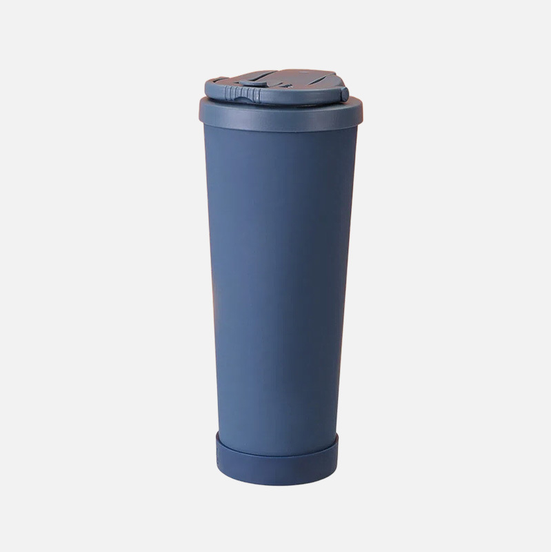 Cană de cafea cu izolație în vid, 830 ml, cu interior ceramic și carcasă din oțel inoxidabil, portabilă cu mâner și pai