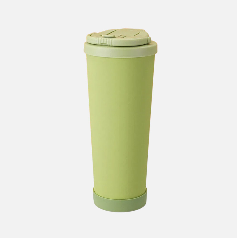Cană de cafea cu izolație în vid, 830 ml, cu interior ceramic și carcasă din oțel inoxidabil, portabilă cu mâner și pai