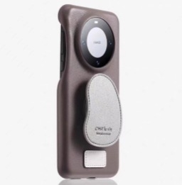 Θήκη TPU για Huawei Mate70 Pro με υφή δέρματος σε γαλακτώδες κίτρινο, πολυτελής αίσθηση, με στήριγμα, συμβατή με Pura70Pro