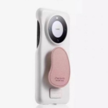 Θήκη TPU για Huawei Mate70 Pro με υφή δέρματος σε γαλακτώδες κίτρινο, πολυτελής αίσθηση, με στήριγμα, συμβατή με Pura70Pro