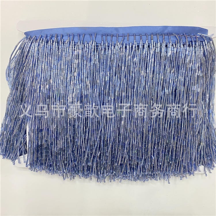 Dantelă cu mărgele și ciucuri, 15 cm lungime, accesorii textile pentru ținute de dans și decorarea rochiilor
