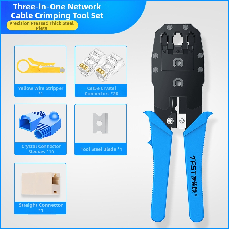 RJ45 krimpovacie kliešte pre sieťové káble — domáce a profesionálne Cat5e/Cat6/Cat7