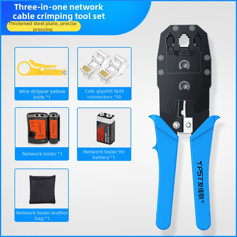 RJ45 krimpovacie kliešte pre sieťové káble — domáce a profesionálne Cat5e/Cat6/Cat7