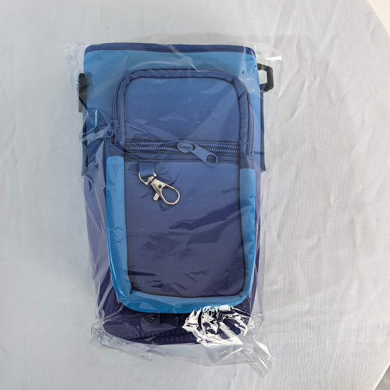 Protecție izolată pentru ceașcă în stil desen animat, curea cross-body, capacitate mare, material de scufundare, izolație termică, anti-cădere, husă portabilă pentru ceașcă