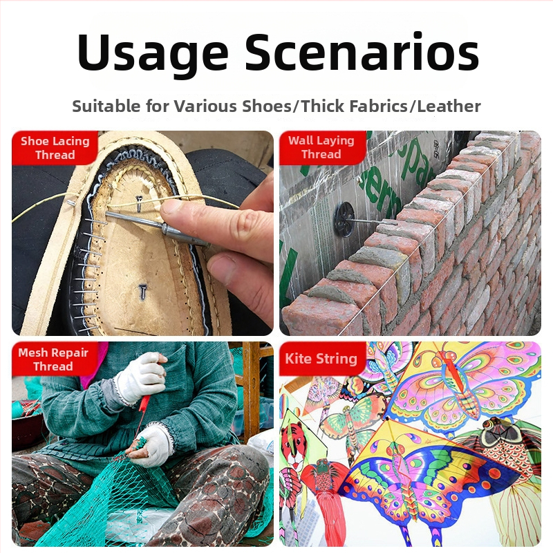 300 m nylonová niť na topánky, voskovaná niť na ručné šitie a viazanie, vhodná na opravy topánok, šitie na šarkan a rybárske potreby