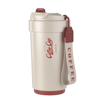 Ceșcă de cafea cu interior ceramic și carcasă izolantă termic din oțel inoxidabil 316, design minimalist de afaceri