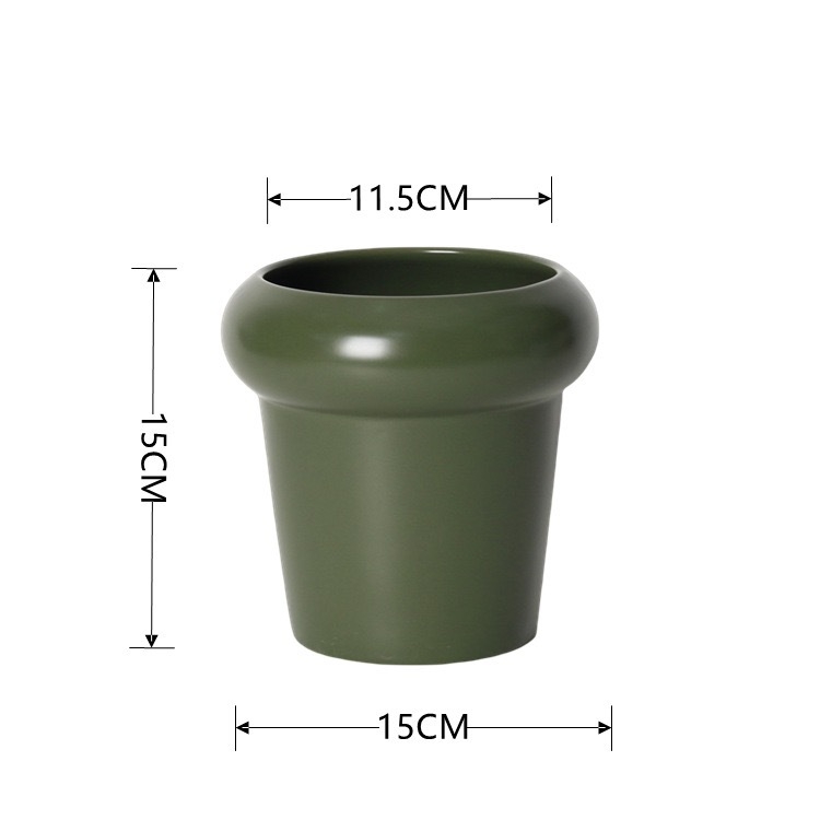Ghiveci ceramic pentru orhidee, alb, stil minimalist crem, lux, mic