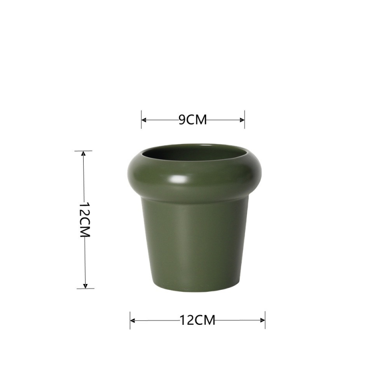 Ghiveci ceramic pentru orhidee, alb, stil minimalist crem, lux, mic