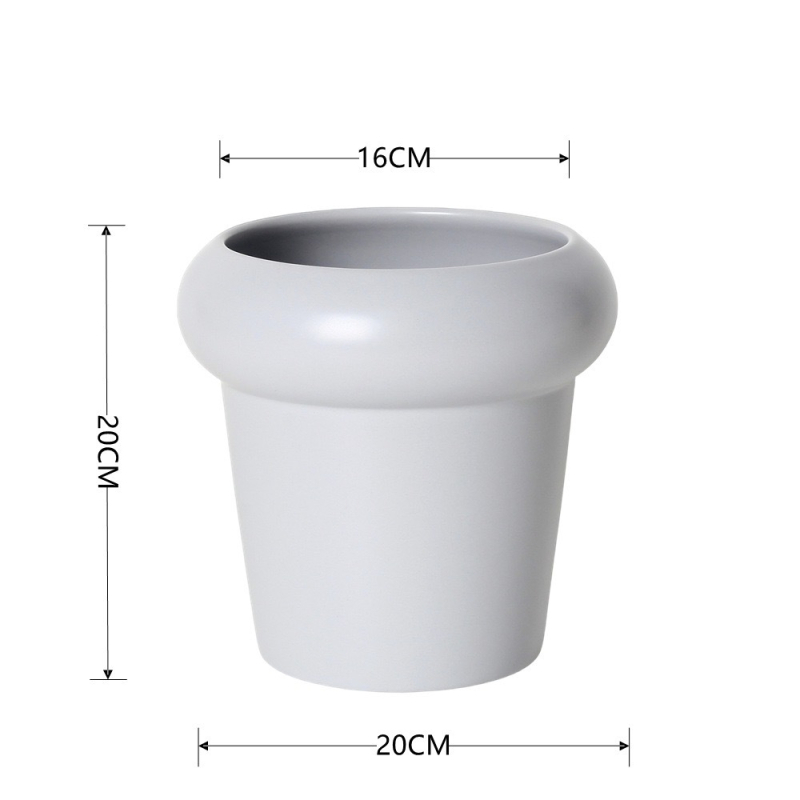 Ghiveci ceramic pentru orhidee, alb, stil minimalist crem, lux, mic