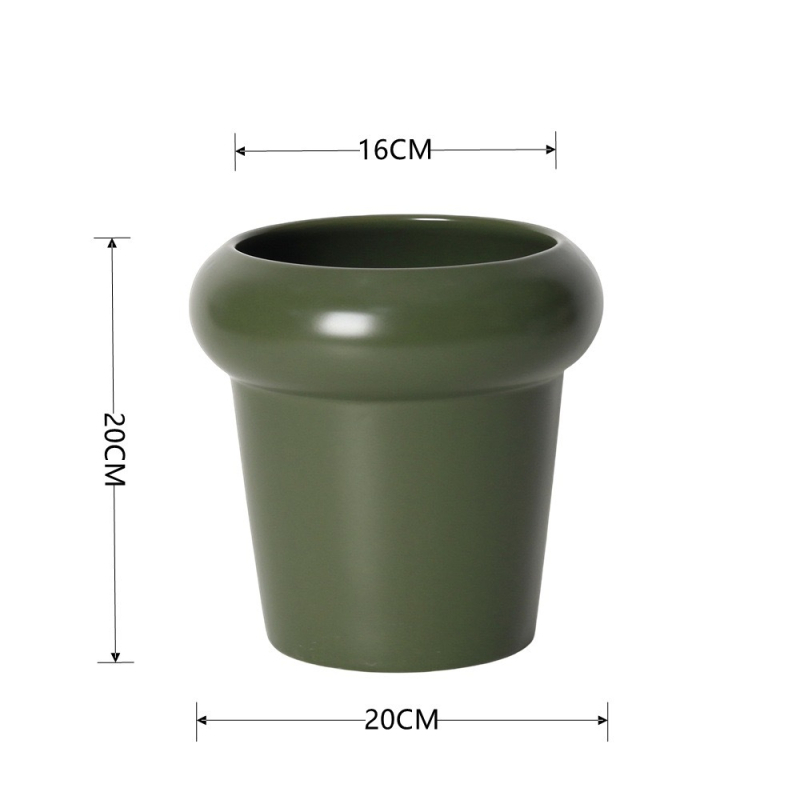 Ghiveci ceramic pentru orhidee, alb, stil minimalist crem, lux, mic