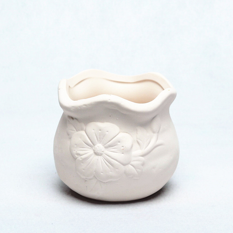 Ghiveci ceramic pentru suculente, respirabil, pictat manual, DIY