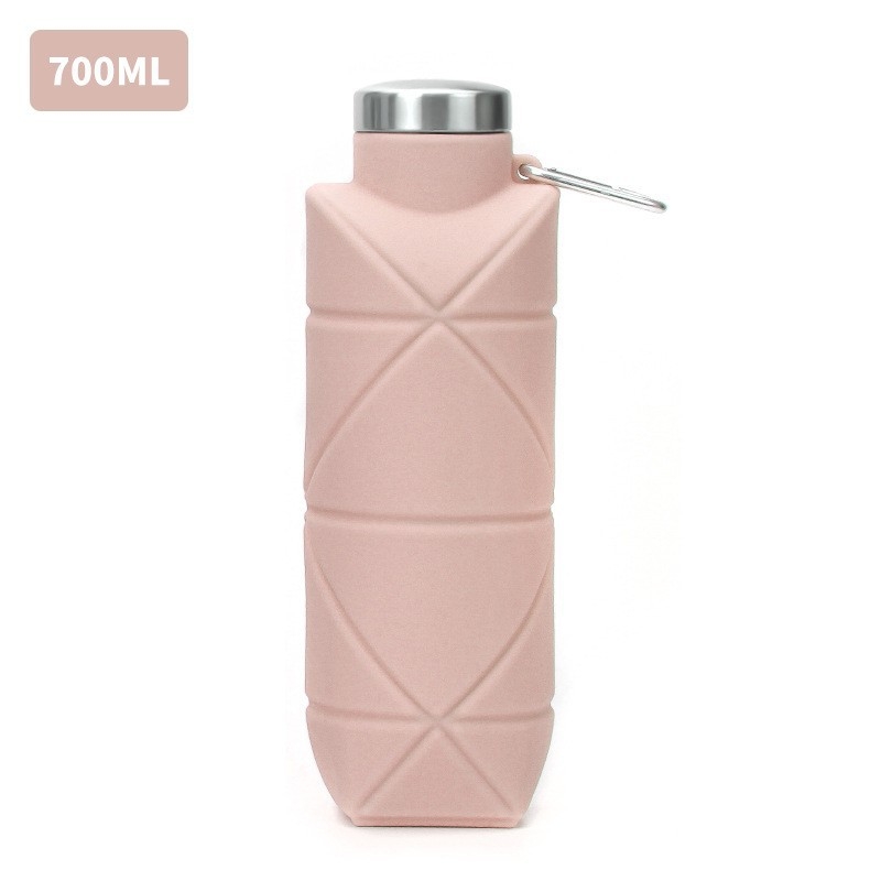 Recipient de apă pliabil din silicon, portabil pentru camping în aer liber, silicon de calitate alimentară, rezistent la temperaturi ridicate