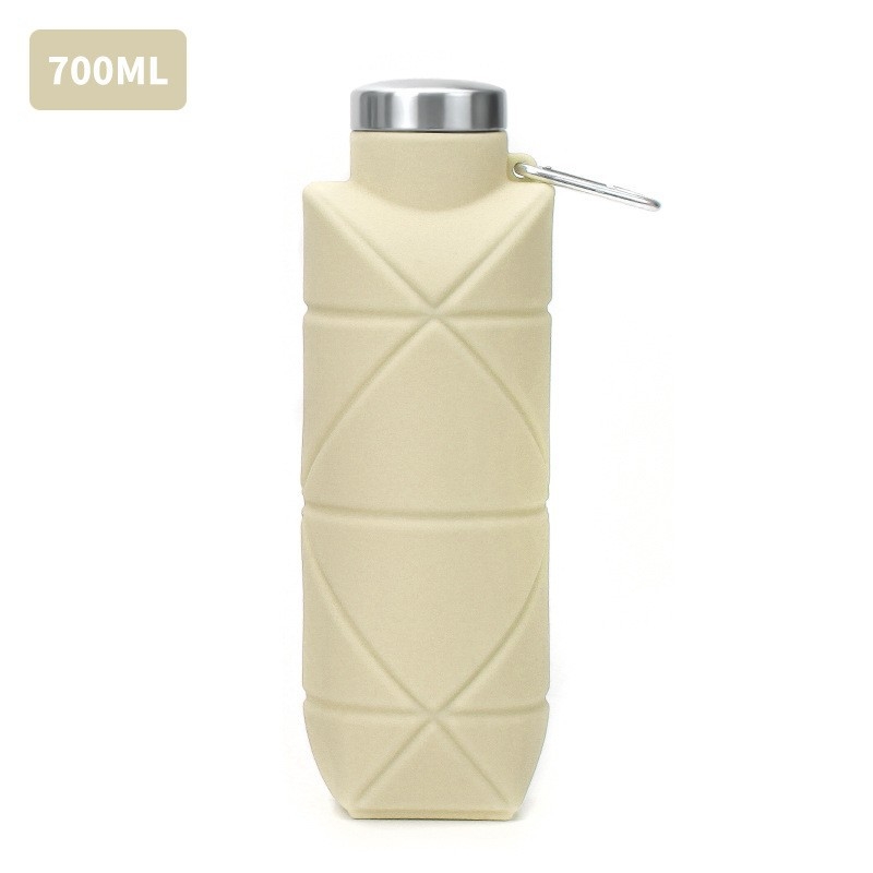 Recipient de apă pliabil din silicon, portabil pentru camping în aer liber, silicon de calitate alimentară, rezistent la temperaturi ridicate