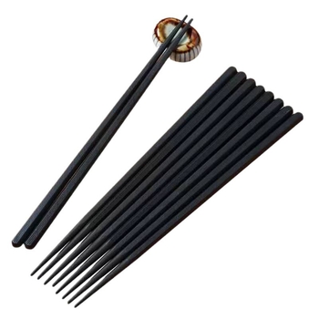 Bețișoare pentru sushi cu vârf metalic, 24 cm, sterilizate, pentru hotel și uz casnic
