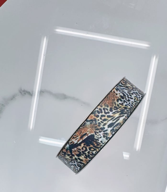 Mašna s leopard uzorkom za DIY dodatke za kosu, odjeću, obuću i šešire