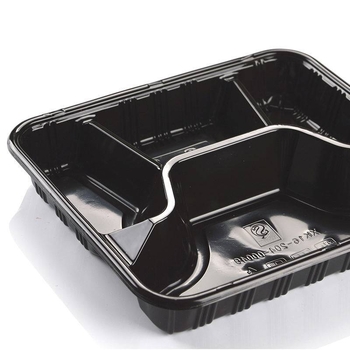 Gepai cutii de prânz de unică folosință, cu 3, 4 sau 5 compartimente, cutii bento cu mai multe compartimente pentru take-away