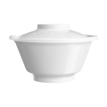 Bol de desert de unică folosință, rotund, cu capac, din plastic, compatibil cu microunde