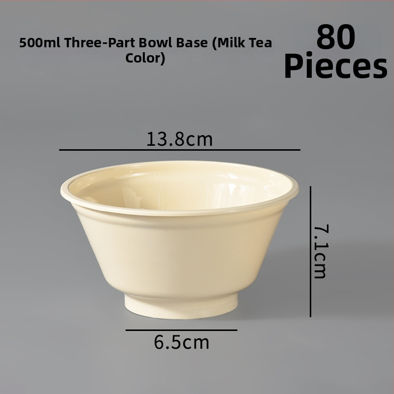 Bol de desert de unică folosință, rotund, cu capac, din plastic, compatibil cu microunde