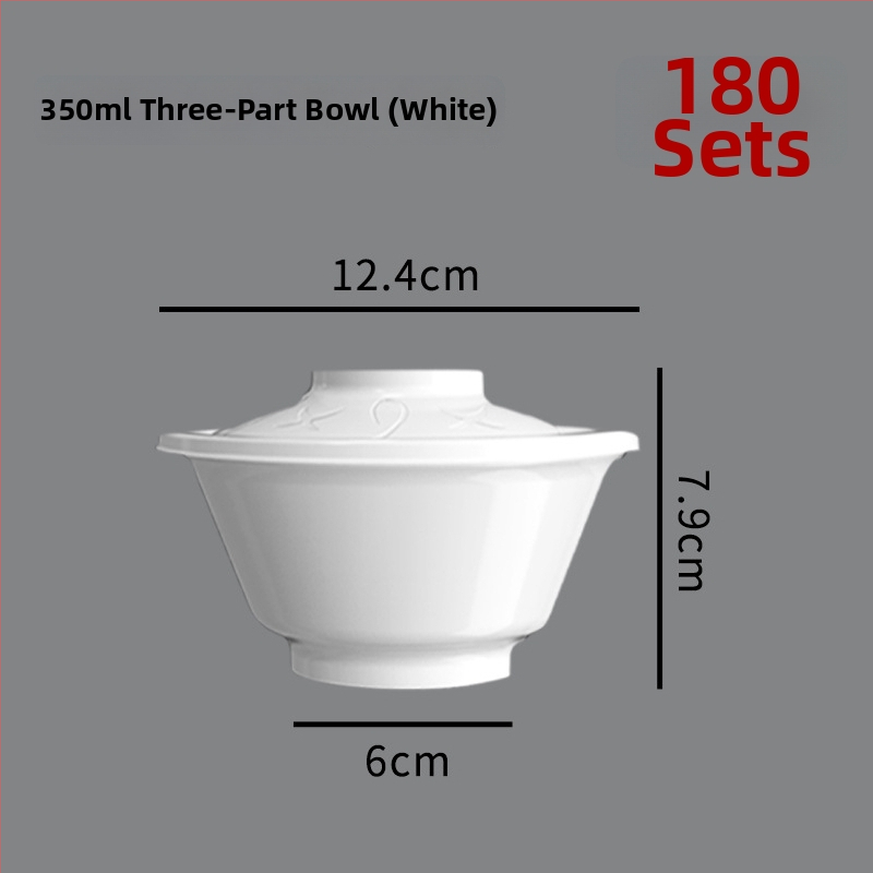 Bol de desert de unică folosință, rotund, cu capac, din plastic, compatibil cu microunde