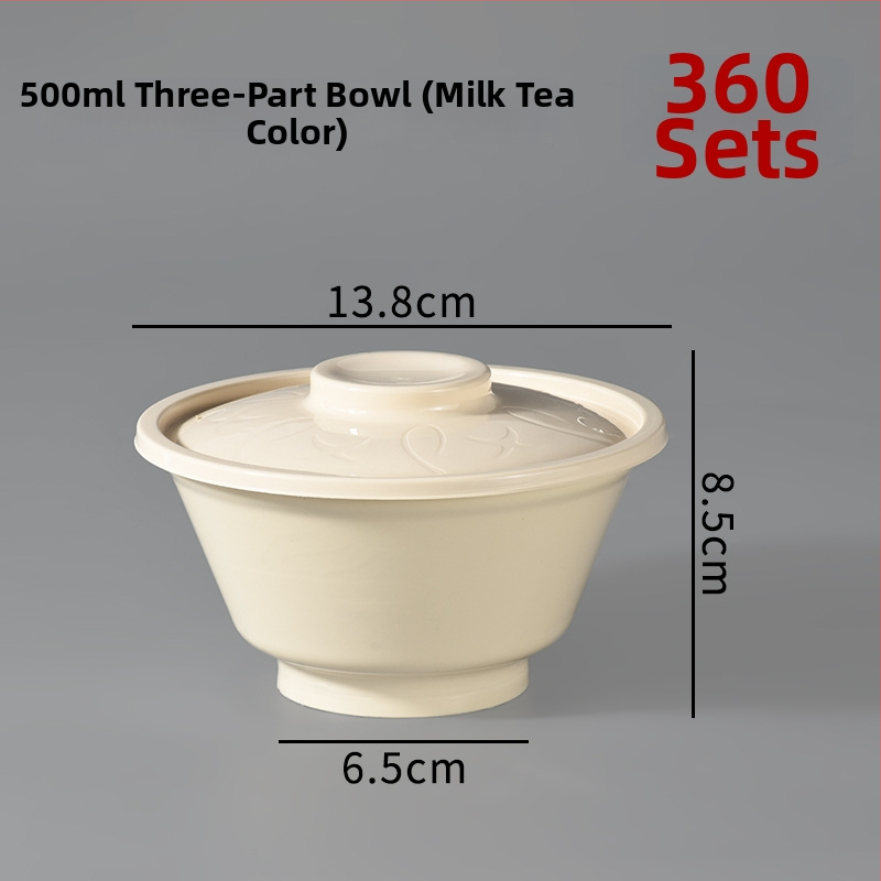 Bol de desert de unică folosință, rotund, cu capac, din plastic, compatibil cu microunde