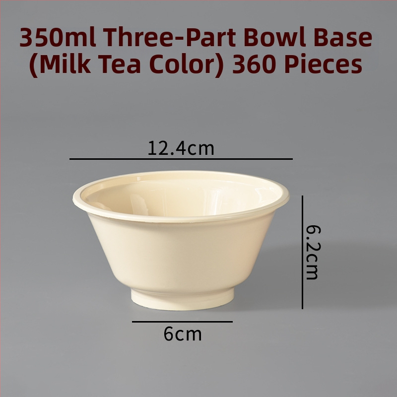 Bol de desert de unică folosință, rotund, cu capac, din plastic, compatibil cu microunde