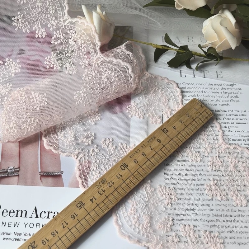 5 cm čipka za rub s 3D izvezenim cvjetovima za DIY ovratnik Hanfu, tradicionalni kineski stil, vintage traka