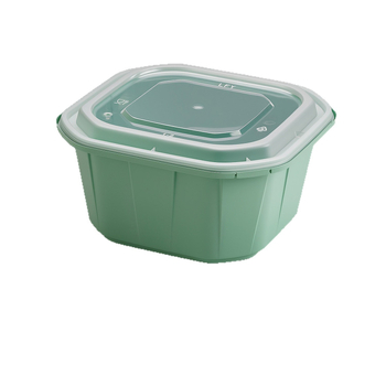 Cutie de prânz de unică folosință, îngroșată, etanșă, recipient alimentar pătrat cu capac care se închide, verde