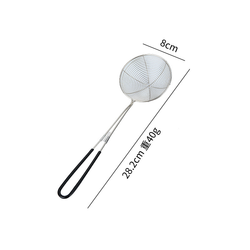 Sită din oțel inoxidabil pentru ceai cu perle (boba), mâner extensibil, filtru cu plasă mare pentru oală