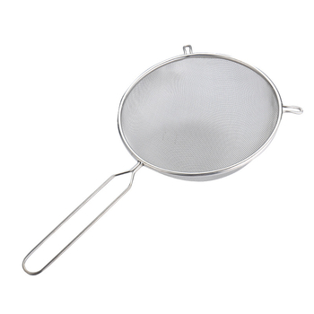 Colander din oțel inoxidabil 201, plasă densă, mâner dublu, separator de ulei și sită de făină, margine lată